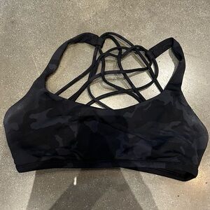 Black Strappy Sports Bra lululemon